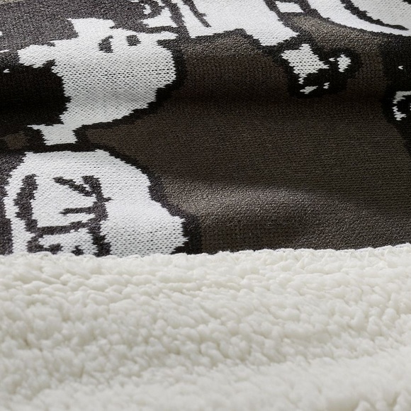 Peanuts Love Reversible Jacquard Throw Valentines Blanket - Picture 3 of 5